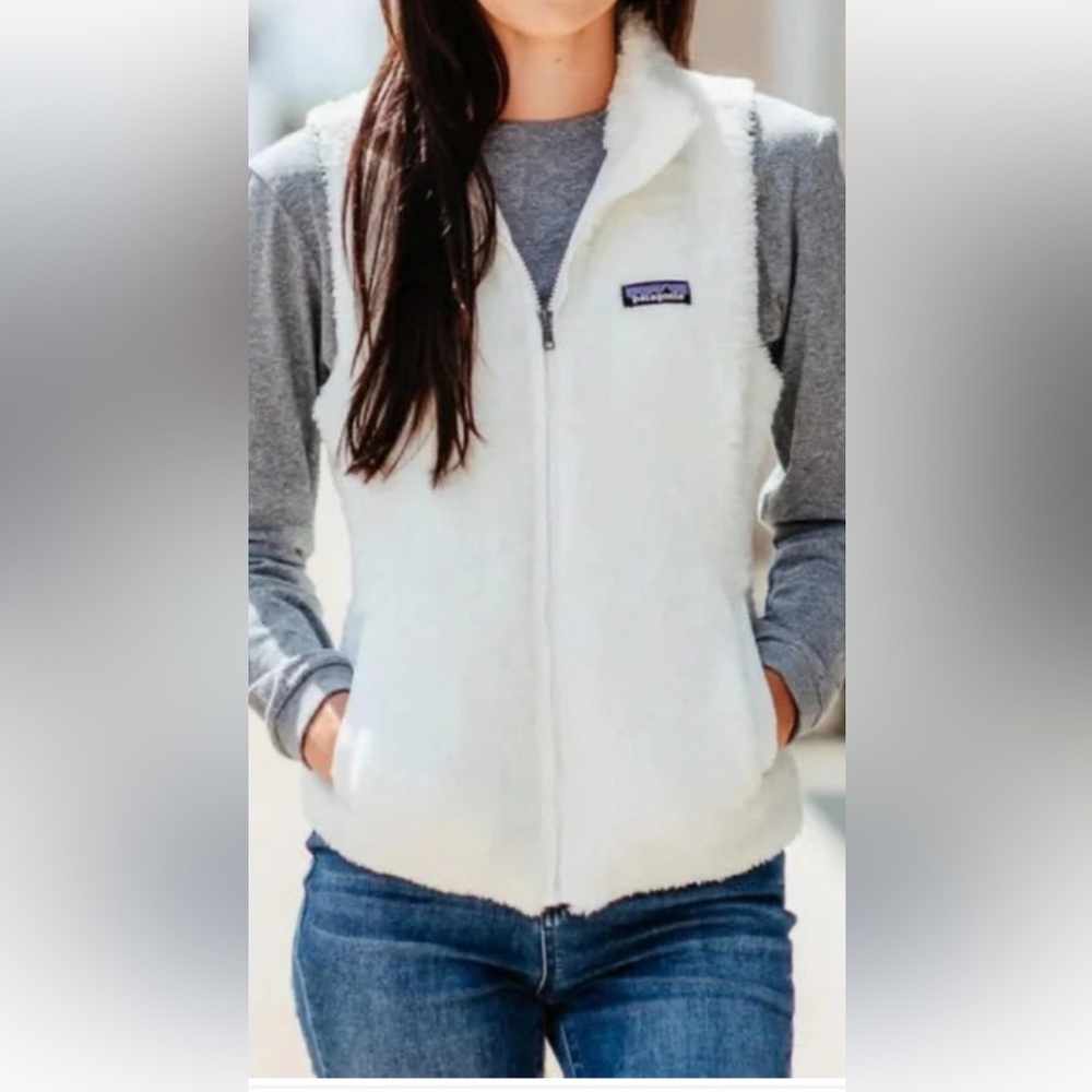Patagonia White Fleece Vest